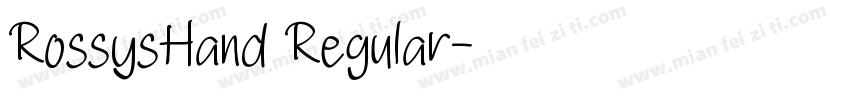 RossysHand Regular字体转换